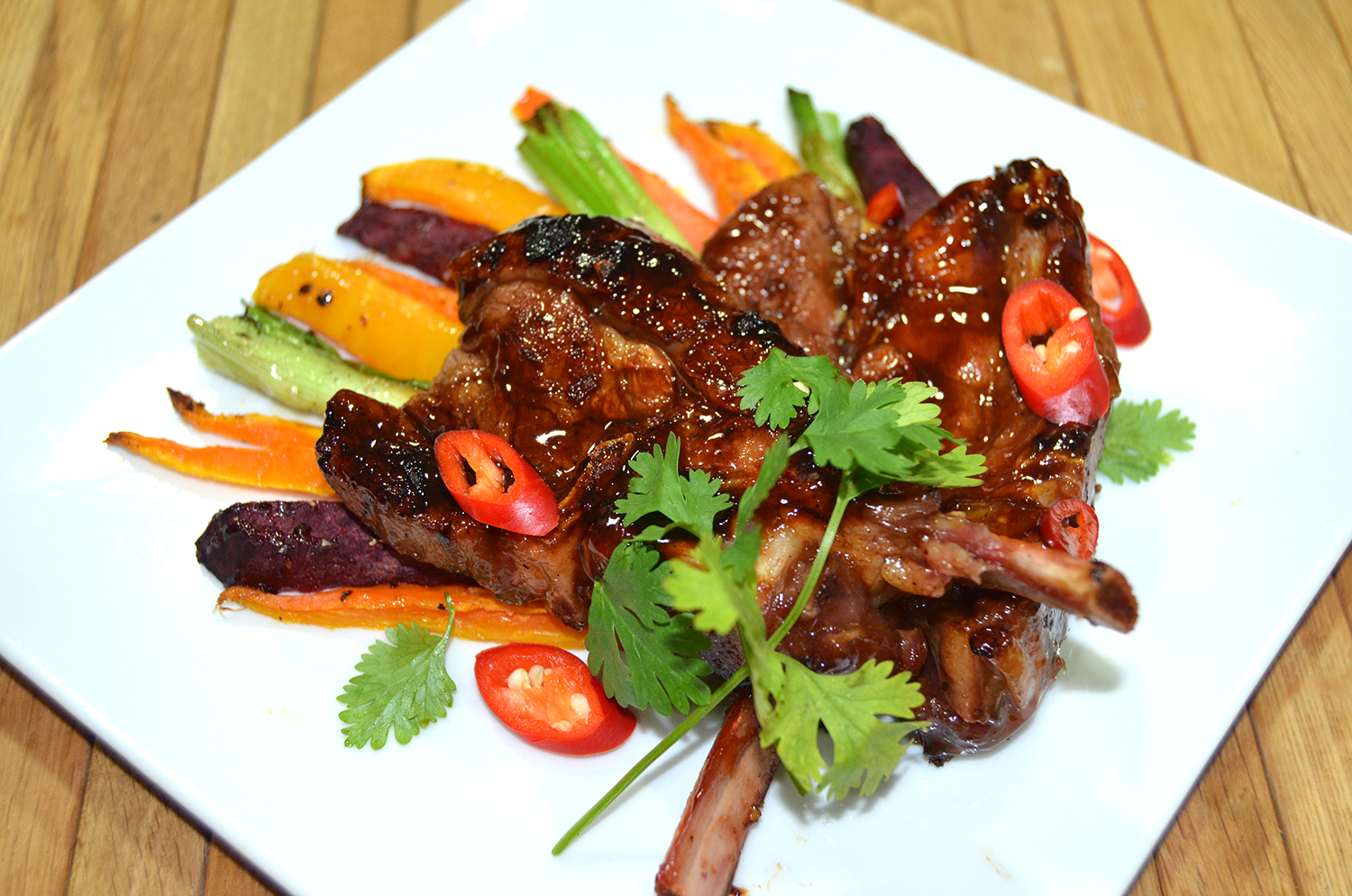 Lamb Chops with Roasted Root Vegetables
